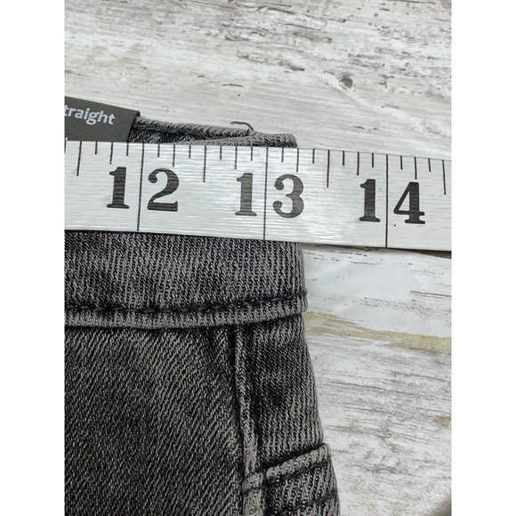 NWT Tractr High Rise Straight Leg Women's Jeans Distressed Hem Color Block Denim - Picture 6 of 8